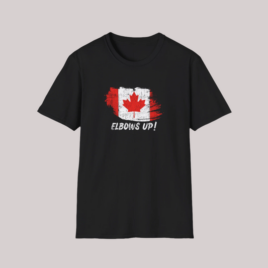 Elbows Up Canada Flag - Men's/Women's/Unisex T-Shirt