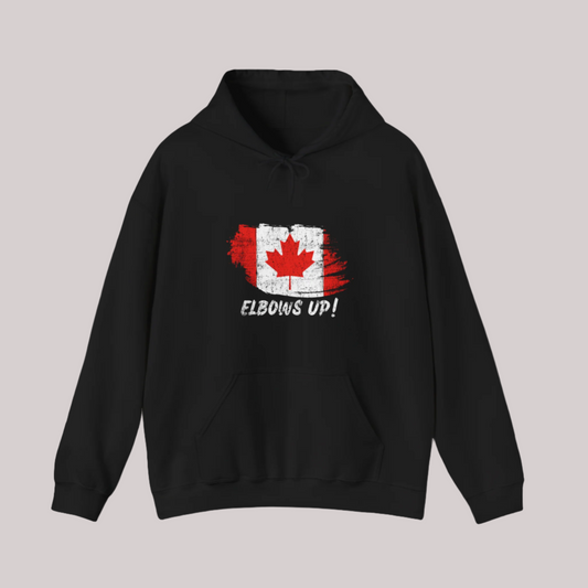 Elbows Up Canada Flag - Unisex Hoodie/Sweatshirt