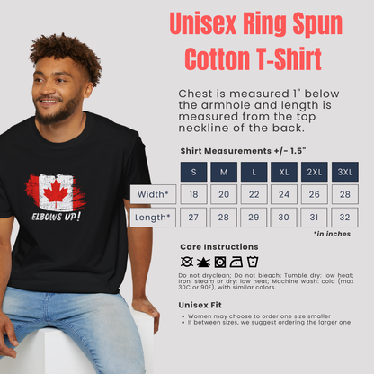 Elbows Up Canada Flag - Men's/Women's/Unisex T-Shirt
