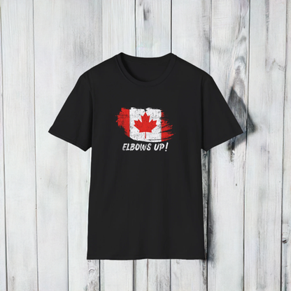 Elbows Up Canada Flag - Men's/Women's/Unisex T-Shirt